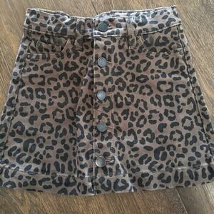 DL1961 Girls Jenny Leopard Skirt Sz 7/8